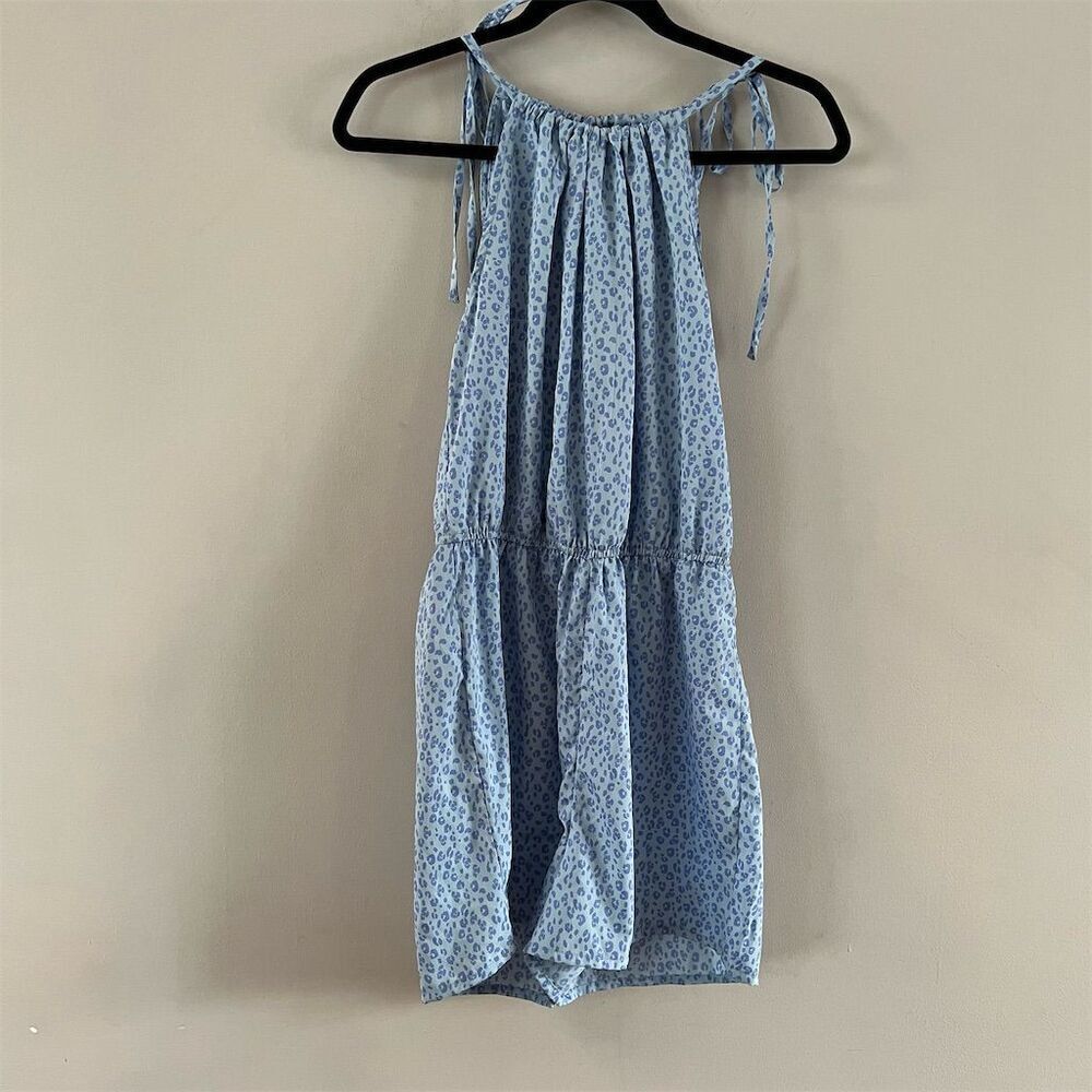 Vero Moda Blue Animal Print Sleeveless Romper ladies size medium